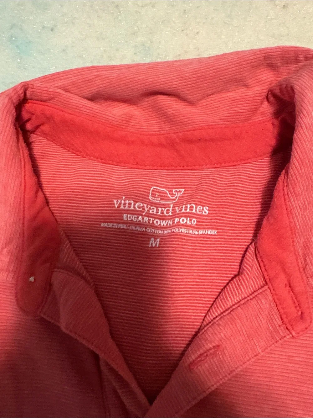 Vineyard Vines Men's Pocket Polo in Coral Pink